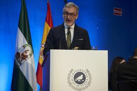 Miguel Porras Fernández. Toma de posesión del Rector de la Universidad de Málaga. Paraninfo. Marzo de 2024