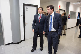 Visita de José Antonio Nieto, Secretario de Estado de Seguridad, a Aeorum. Edificio de Institutos Universitarios. Febrero de 2017