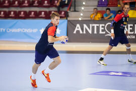 Partido Corea del Sur - Rumanía. Categoría masculina. Campeonato del Mundo Universitario de Balonmano. Antequera. Julio de 2016