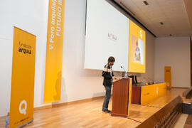 Pedro Hernández Martínez. Presentación del proyecto "Los límites de Google". V Foro Arquia/Próxima 2016: Futuro Imperfecto. Paraninfo. Octubre de 2016