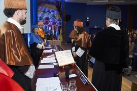 Investidura de Andrea Goldsmith como doctora "Honoris Causa" por la Escuela Técnica Superior de Ingeniería de Telecomunicación de la Universidad de Málaga. Paraninfo. Octubre de 2024