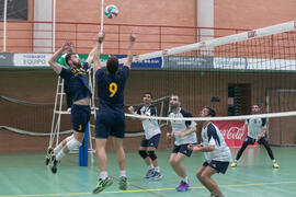Partido UCAM - Universidad de Almería. Campeonato de España Universitario de Voleibol. Complejo Polideportivo Universitario. Abril de 2018