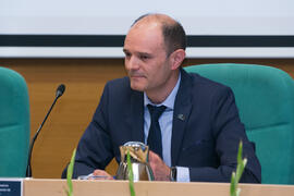 Joaquín Ortega. Conmemoración del 30 Aniversario de la Oficina de Transferencia de Resultados de Investigación de la Universidad de Málaga (OTRI). Edificio del Rectorado. Mayo de 2019