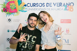 Photocall de Brisa Fenoy momentos previos a su concierto en los Cursos de Verano de la Universidad de Málaga. Marbella. Julio de 2018