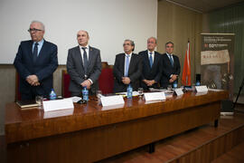 Mesa presidencial de la clausura del 50 Aniversario de la Facultad de Económicas. Facultad de Ciencias Económicas y Empresariales. Marzo de 2016