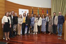 Foto de grupo. I Premios del Aula de Economía y Deporte de la Universidad de Málaga. Edificio del Rectorado. Febrero de 2024