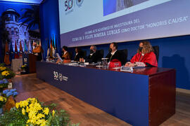 Laudatio de Carlos Camacho Peñalosa. Padrino en la investidura de Felipe Romera como Doctor "Honoris Causa" por la por la Escuela Técnica Superior de Ingeniería de Telecomunicación de la Universidad de Málaga. Paraninfo. Marzo de 2022