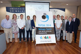 Presentación del mundial universitario de fútbol sala. Rectorado. Junio de 2014