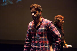 Fran Millán. Ensayos para la Gala Inaugural de la XXIV edición de Fancine de la Universidad de Málaga. Teatro Cervantes. Noviembre de 2014