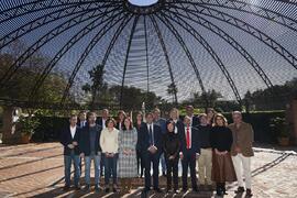 Equipo de Dirección de la Universidad de Málaga. Jardín Botánico. Enero de 2023