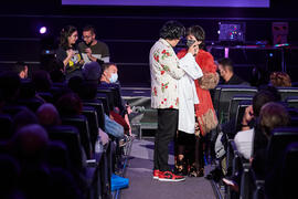 José Corbacho y Tecla Lumbreras en la gala de inauguración de la 31ª edición de Fancine de la Universidad de Málaga. Cine Albéniz. Noviembre de 2021