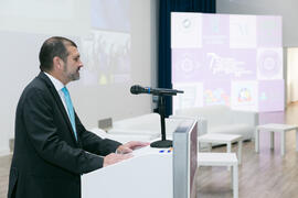 Víctor Fernando Muñoz. Inauguración del 7º Congreso Internacional de Actividad Física Deportiva para Mayores. Escuela Técnica Superior de Ingeniería de Telecomunicaciones y de Informática. Noviembre de 2017