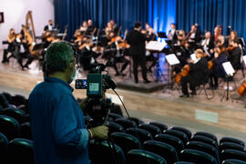 Concierto de Bandas Sonoras de la 30 edición de Fancine de la Universidad de Málaga. Auditorio de la Escuela Técnica de Ingeniería de Telecomunicaciones e Informática. Noviembre de 2020