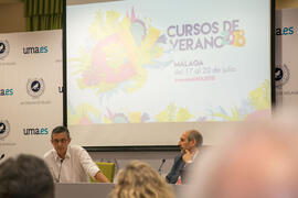 Encuentro con Eduardo Madina. Cursos de Verano de la Universidad de Málaga. Edificio del Rectorado. Julio de 2018