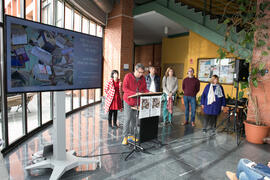 Presentación de la instalación "Biblioteca de Babel XIII", de José Ignacio Díaz de Rábago. Biblioteca General. Enero de 2018