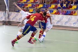 Partido España contra República Checa. 14º Campeonato del Mundo Universitario de Fútbol Sala 2014 (FUTSAL). Antequera. Julio de 2014