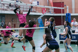 Partido femenino Universidad de Málaga - Universidad de A Coruña. Campeonato de España Universitario de Voleibol. Complejo Polideportivo Universitario. Abril de 2018