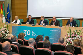 Intervención de José Ángel Narváez. Conmemoración del 30 Aniversario de la Oficina de Transferencia de Resultados de Investigación de la Universidad de Málaga (OTRI). Edificio del Rectorado. Mayo de 2019