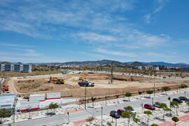 Inicio de las obras de la nueva Facultad de Turismo. Campus de Teatinos. Abril de 2021
