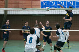 Partido UCAM - Universidad de Almería. Campeonato de España Universitario de Voleibol. Complejo Polideportivo Universitario. Abril de 2018