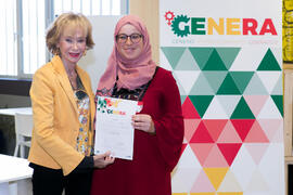 Entrega de diploma. Clausura del programa "Genera". Edificio "The Green Ray". Junio de 2019