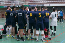 Partido UCAM - Universidad de Almería. Campeonato de España Universitario de Voleibol. Complejo Polideportivo Universitario. Abril de 2018