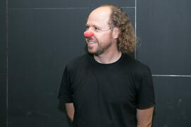 Práxedes Nieto en la clase magistral "Clown: El arte de hacer el payaso". Curso de Verano "El humor en las artes escénicas". Marbella. Julio de 2018