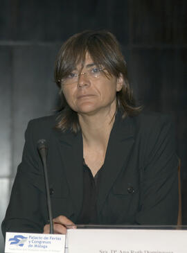 Ana Ruth. Panel Institucional. 2º Congreso Internacional de Actividad Físico-Deportiva para Mayores de la Universidad de Málaga. Palacio de Ferias y Congresos de Málaga. Marzo de 2007