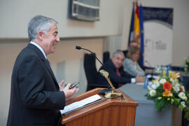Homenaje a los jubilados y al personal que cumple 25 años de servicio en la Universidad de Málaga. Paraninfo. Octubre de 2012