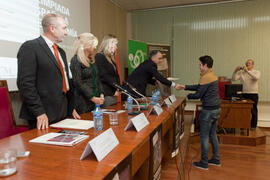 Entrega de premios de la VII Olimpiada de Economía. Facultad de Ciencias Económicas y Empresariales. Febrero de 2015