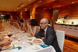 Cena homenaje al profesorado y PAS jubilado de la Facultad de Económicas. Hotel AC Málaga Palacio. Septiembre de 2014