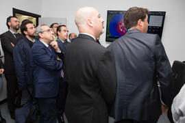 Visita de José Antonio Nieto, Secretario de Estado de Seguridad, a Aeorum. Edificio de Institutos Universitarios. Febrero de 2017
