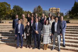 Equipo de Dirección de la Universidad de Málaga. Jardín Botánico. Enero de 2023
