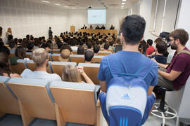 Intervención de Antonio Álvarez Gil. Conferencia inaugural del curso 2015-2016 de la Escuela Técnica Superior de Arquitectura de la Universidad de Málaga. Campus de El Ejido. Octubre de 2015