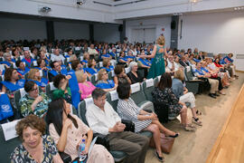 Actuación de la soprano Ascensión Padilla. Graduación y clausura del curso del Aula de Mayores de la Universidad de Málaga. Campus de Teatinos. Junio de 2018