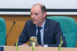 Joaquín Ortega. Conmemoración del 30 Aniversario de la Oficina de Transferencia de Resultados de Investigación de la Universidad de Málaga (OTRI). Edificio del Rectorado. Mayo de 2019