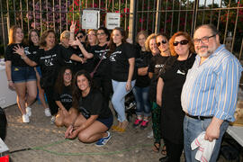 Foto de grupo previa al concierto de Dorantes. Cursos de Verano de la Universidad de Málaga. Ronda. Julio de 2018