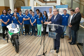 José Ángel Narváez. Presentación del proyecto "UMA Racing Team 2017/2018". Edificio del Rectorado. Junio de 2017