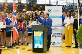 Manuel Jesús Barón. Ceremonia de inauguración del Campeonato Europeo Universitario de Balonmano. Antequera. Julio de 2017