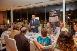 Intervención de Eugenio Luque. Cena Homenaje a profesores y PAS jubilados de la Facultad de Económicas. Hotel AC Málaga Palacio. Septiembre de 2014