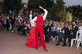 Espectáculo de flamenco. Bienvenida a los alumnos de intercambio internacional de la Universidad de Málaga. Jardín botánico. Octubre de 2016