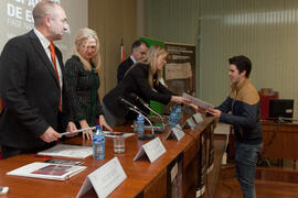 Entrega de premios de la VII Olimpiada de Economía. Facultad de Ciencias Económicas y Empresariales. Febrero de 2015