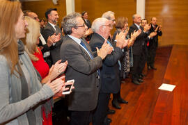 Asistentes al acto homenaje a María Victoria Atencia. Edificio del Rectorado. Diciembre de 2014
