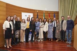 Foto de grupo. I Premios del Aula de Economía y Deporte de la Universidad de Málaga. Edificio del Rectorado. Febrero de 2024