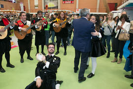 José Ángel Narváez con la Tuna. Jornadas de Puertas Abiertas de la Universidad de Málaga. Complejo Polideportivo Universitario. Abril de 2018