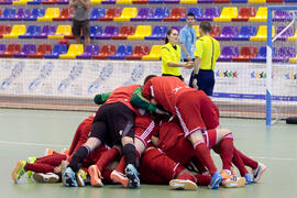 Partido Irán contra Bielorrusia. 14º Campeonato del Mundo Universitario de Fútbol Sala 2014 (FUTSAL). Antequera. Julio de 2014