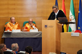 Discurso de Teodomiro López. Investidura de Jorge Martínez-Vázquez como Doctor "Honoris Causa" por la Universidad de Málaga. Edificio del Rectorado. Julio de 2025
