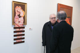 Eugenio Chicano con Buly. Inauguración de la exposición "Inventario", de Buly. Centro de Arte Contemporáneo Francisco Hernández, Vélez-Málaga. Diciembre de 2018