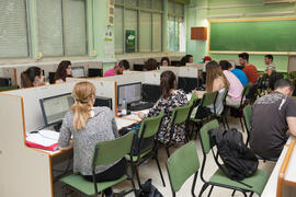 Aula de Informática. Facultad de Ciencias Económicas y Empresariales. Campus de El Ejido. Mayo de 2015