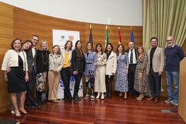 Foto de grupo. I Premios del Aula de Economía y Deporte de la Universidad de Málaga. Edificio del Rectorado. Febrero de 2024